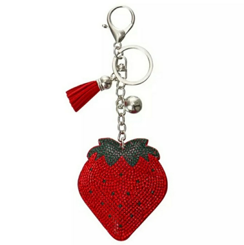 Strawberry Rhinestones Keychain